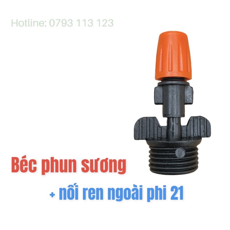 Béc phun sương kèm chân nối ren ngoài 21 mm