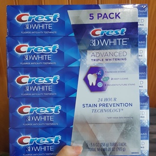 [Hàng Mỹ-bill] Kem đánh răng 3D Credit white advance/ ultra 158gr
