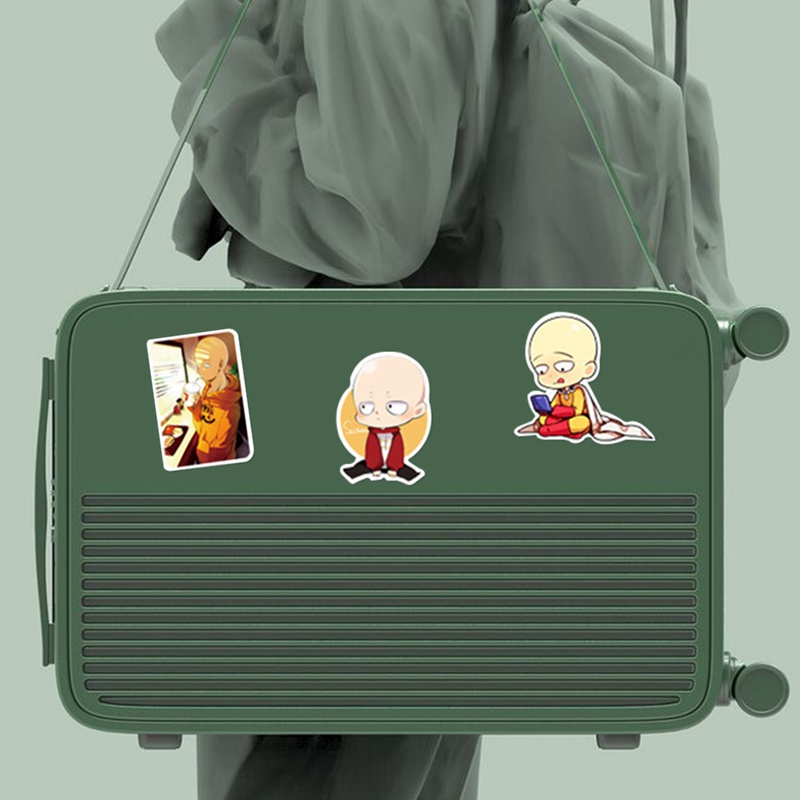 Sticker chủ đề One Punch Man chống nước, dán mũ bảo hiểm, vali, laptop 095