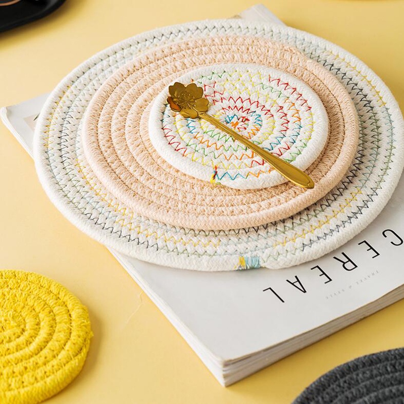 Tấm lót bàn ăn bằng dây cotton phong cách Nhật Bản