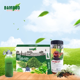 Combo bột cần tây và trà gạo lức đậu đen lá dứa Bamboo hỗ trợ giảm cân hiệu quả