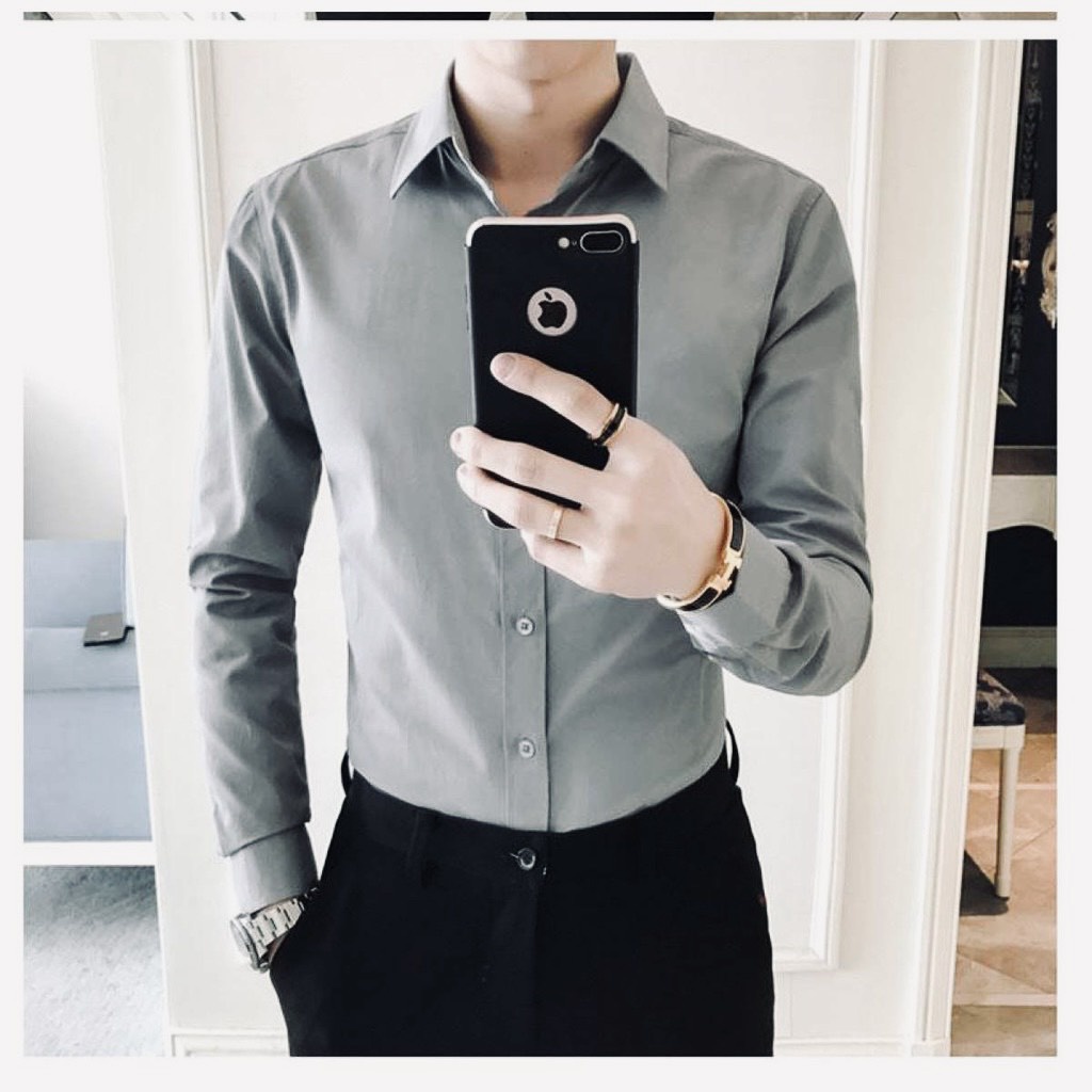 Áo sơ mi nam dài tay hàng cao cấp, sơ mi đủ màu trắng ,đen, xanh than, xám,đỏ...chất cotton lụa không nhăn mềm mịn mát