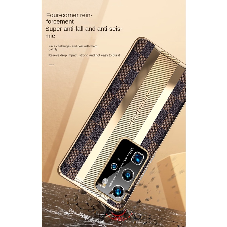 Ốp Điện Thoại Mặt Da Chống Sốc Cao Cấp Cho Huawei P40 Pro P40 Pro +