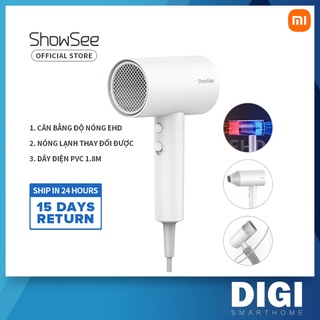  Máy Sấy Tóc Xiaomi ShowSee A1-W Ion Âm Bảo Vệ Tóc Giá Rẻ Chính Hãng - Công suất Mạnh Mẽ 1800W - DIGI Smart Home