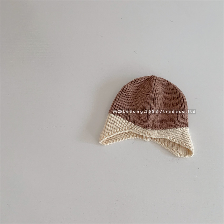 Mũ Len Dệt Kim Màu Sắc Nổi Bật Phong Cách Đơn Giản Phù Hợp Mùa Thu Đông Dành Cho Bé Sơ Sinh