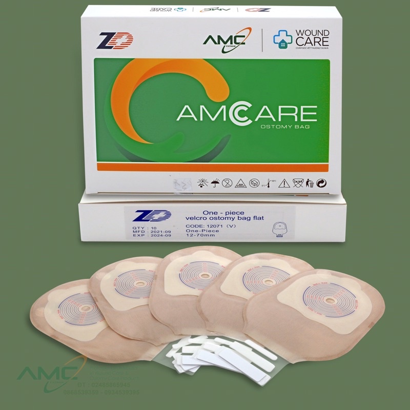 Túi hậu môn nhân tạo 1 mảnh cao cấp AMCARE   Mã sản phẩm 12071