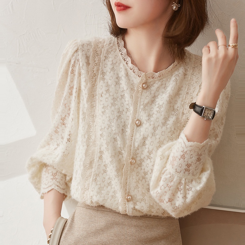 Áo sơ mi IELGY dài tay thời trang Pháp dành cho nữ