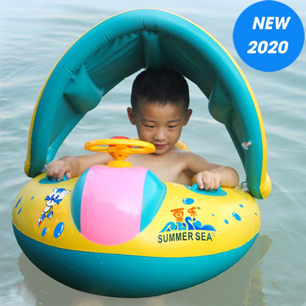 PHAO BƠM HƠI DẠNG THUYỀN CÓ MÁI CHE SWIMMING FLOAT