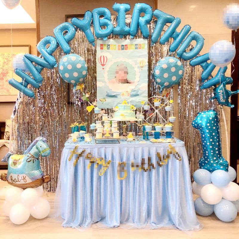 Bộ Bóng Happy Birthday/ Thôi Nội Mss001 Tặng kèm rèm bạc