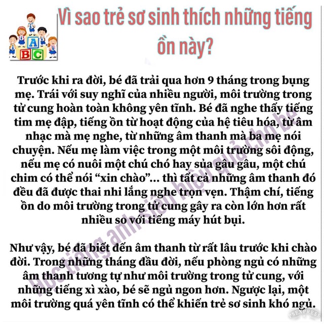 Máy Nghe Tiếng Ồn Trắng (máy white noise tạo tiếng ru giúp bé ngủ ngon, sâu giấc) [ babyboo]