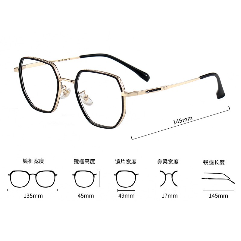 Mắt Kính Gọng Vuông Thời Trang Jz2126 | BigBuy360 - bigbuy360.vn