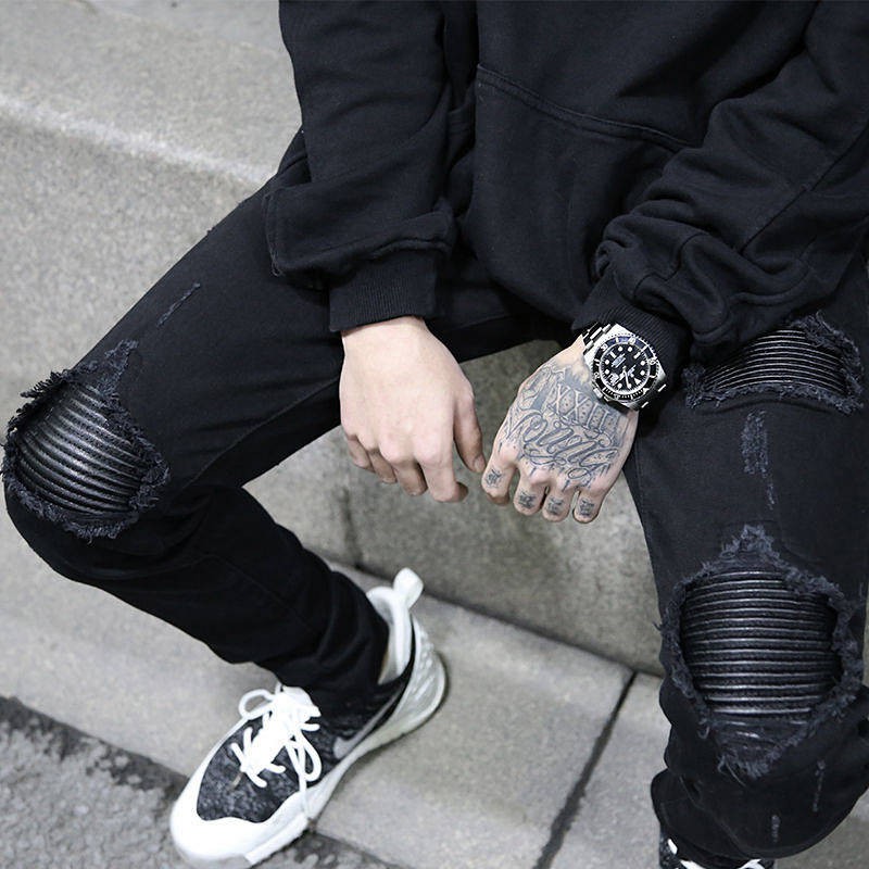 Quần Jeans Dài Rách Gối Cá Tính Thời Trang Cho Nam | BigBuy360 - bigbuy360.vn