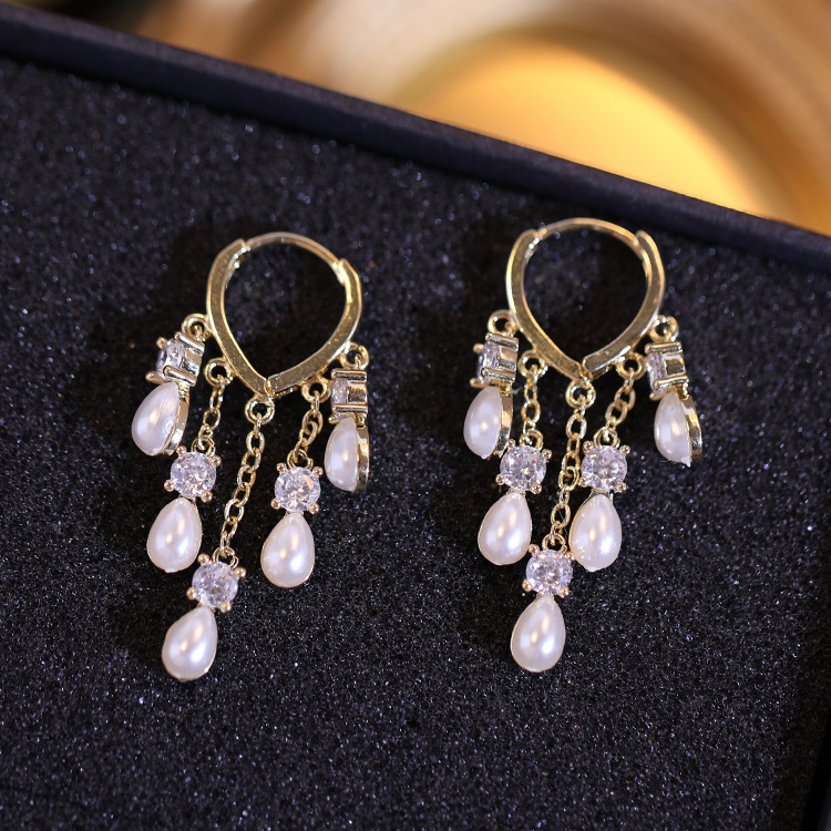 Khuyên Tai Bạc S925 Đính Ngọc Trai Sang Trọng Thời Trang 2022