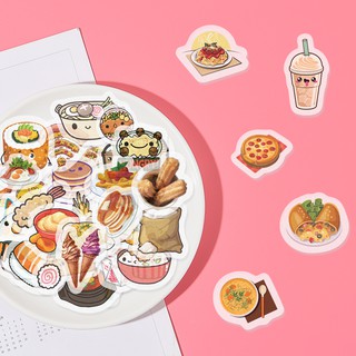 Bộ 51 miếng dán trang trí sổ nhật kí hình dễ thương vui nhộn