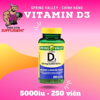 Spring valley | d3 5,000 iu - 250 viên | bổ sung vitamin d