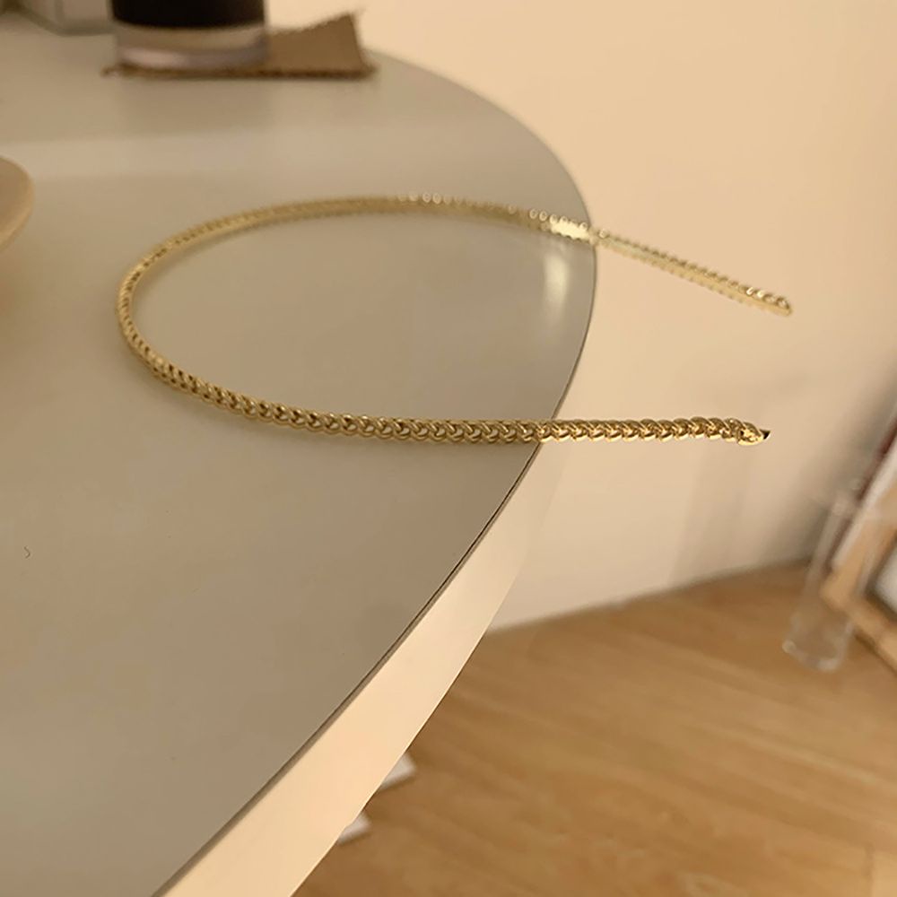 Băng Đô Cài Tóc Dạng Chuỗi Xích Nhiều Màu Sắc Phong Cách Hàn Quốc Sang Trọng Cho Nữ