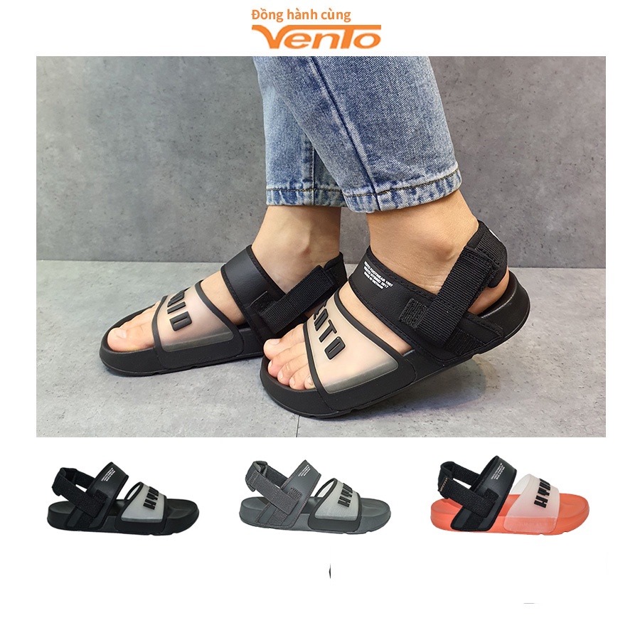 Sandal Vento chính hãng nam nữ FL18 quai ngang bản to, Dép quai sau tháo rời đi học chống hôi chân, nhẹ êm