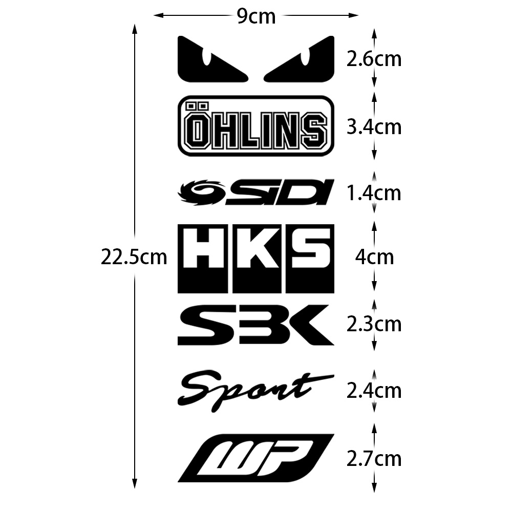 Nhãn hiệu Xe máy Ngoại vi Nhãn dán Mũ bảo hiểm phản quang Trang trí Decal Fender Sửa đổi Nhãn dán Phụ kiện