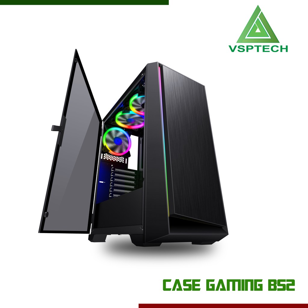 Vỏ Nguồn Máy Tính VSP B52 Hi Gaming case kèm fan