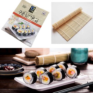 Rong Biển Cuộn KimBab daesang 20g Nhập Khẩu và Mành Tre 24x24
