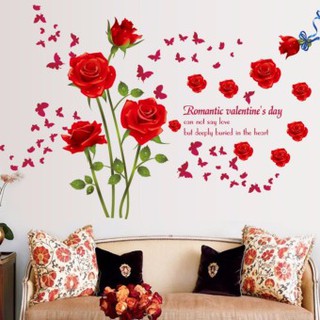 Decal dán tường hoa hồng rose ( 1m6*1m2)