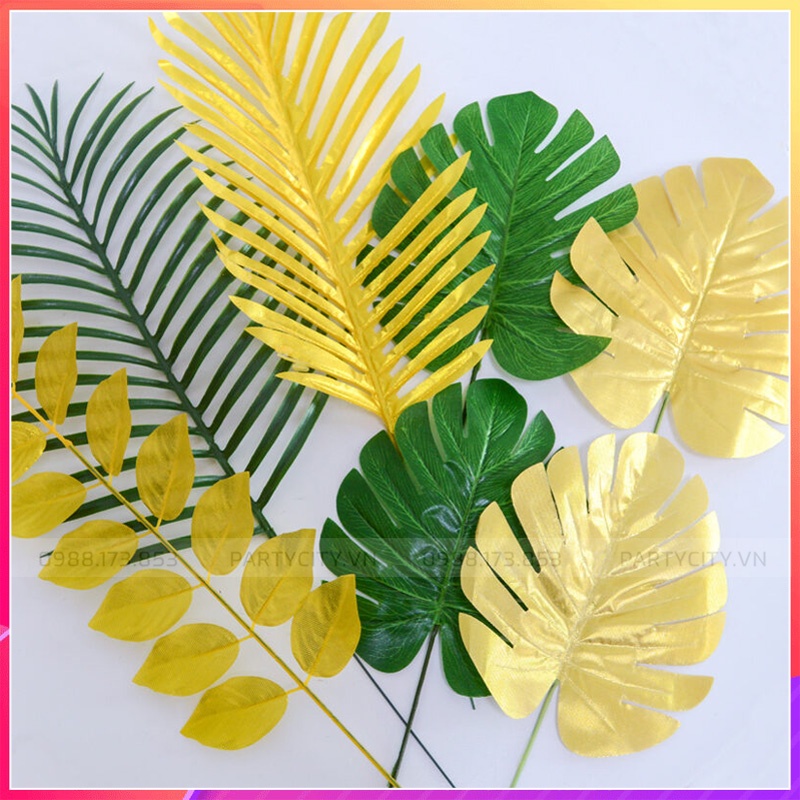 Hoa Lá Giả Trang Trí Nhà Cửa Văn Phòng Tiệc Cưới Phông Nền Chụp Ảnh Đẹp Mắt - Lá Cây Giả Dùng Cắm Hoa Trang Trí Nhà Cửa