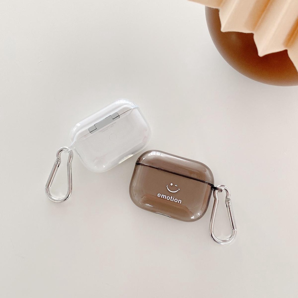 Ốp TPU mềm hình mặt cười thích hợp cho hộp sạc tai nghe không dây Airpods 1/2/3 pro
