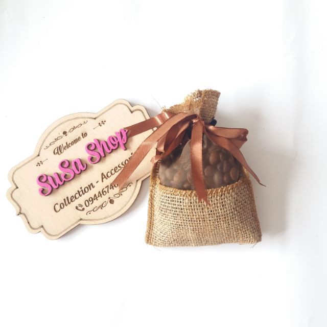 Túi thơm cafe rang mộc, 100% nguyên chất