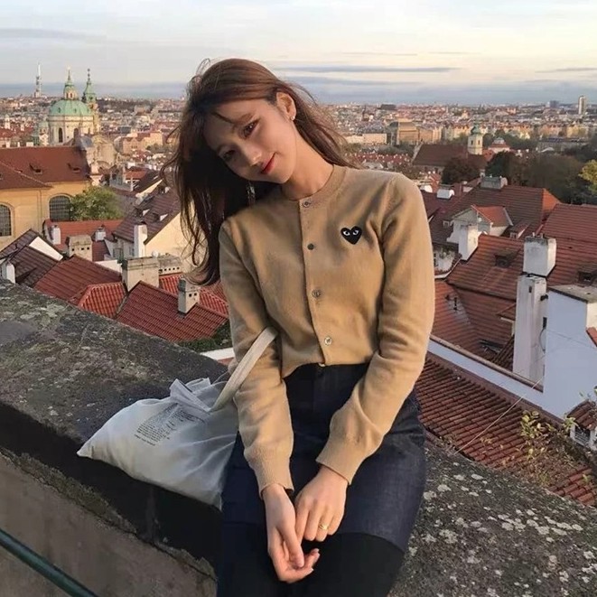 Áo khoác dệt kim dài tay thời trang Hàn Quốc dáng ôm cá tính