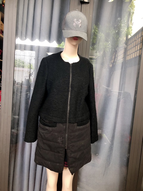 Áo khoát dạ màu đen 2hand combo