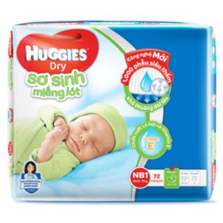 Miếng lót Huggies Newborn 1 72 miếng (trẻ từ 0 - 5kg)