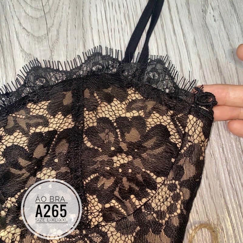BIGSIZE Áo bra A265 Màu sắc: đen - trắng Msbigsize Chất liệu: vải ren