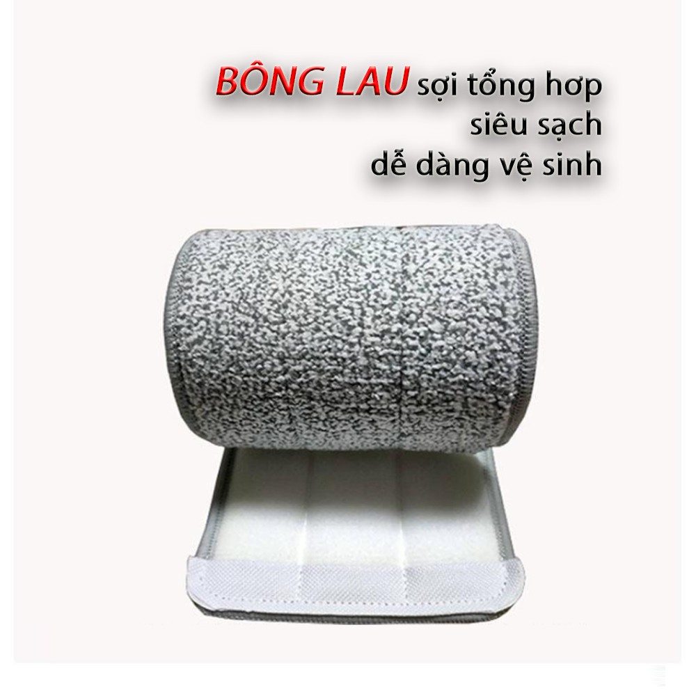 Cây lau nhà SALE bộ chổi lau sàn vệ sinh nhà cửa siêu sạch thiết kế thông minh tiện lợi cất gọn xoay 360 độ CLNHA