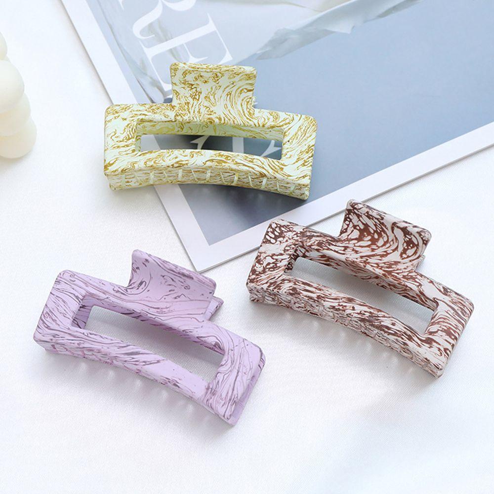 Kẹp tóc hỗ trợ rửa mặt Rửa Mặt Acrylic In Họa Tiết Mực In WMES15H Phong Cách Hàn Quốc Cổ Điển