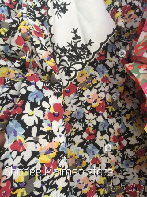 Áo zaraa hoa thêu cổ bèo siêu hót | BigBuy360 - bigbuy360.vn