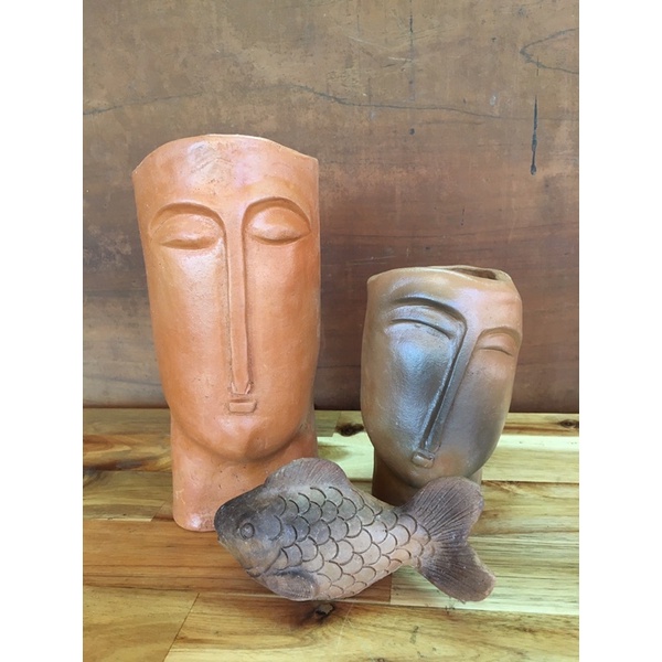 Bình trang trí, bình gốm decor, bình gốm hiện đại anh và em, gốm chăm bàu trúc.