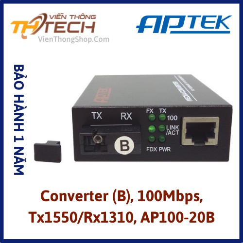 Bộ Chuyển Đổi Quang Điện Media Coverter Gigabit ApTek  AP100-20B