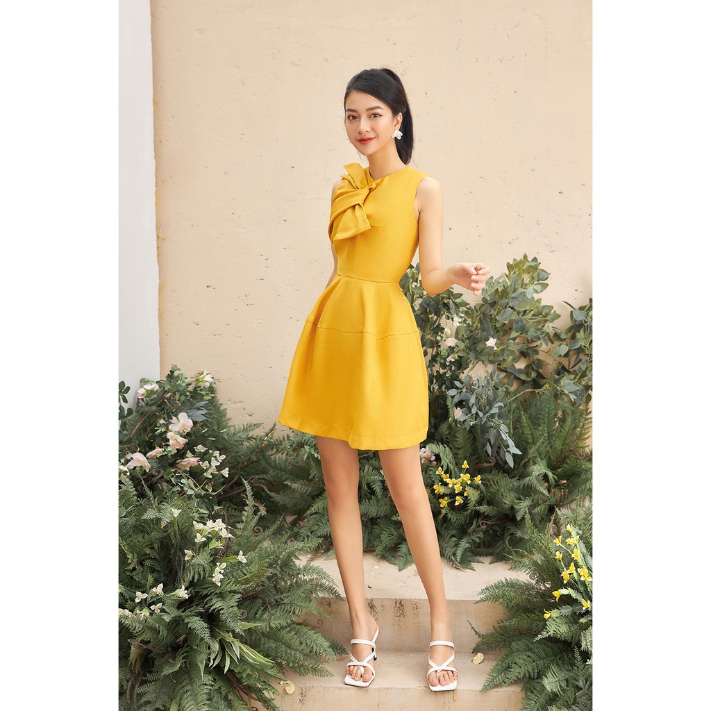 Đầm Xòe Xoắn Nơ Cổ 20 AGAIN DEW0575