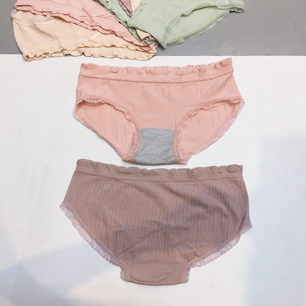 Quần chip nữ kháng khuẩn cạp viền nơ chất cotton tăm mịn mát | BigBuy360 - bigbuy360.vn