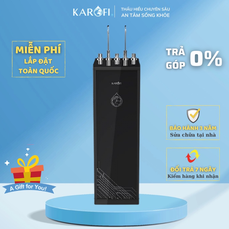 Máy lọc nước nóng lạnh 11 lõi chính hãng Karofi KAD-D66, màng RO Mỹ - Bảo hành 36 tháng