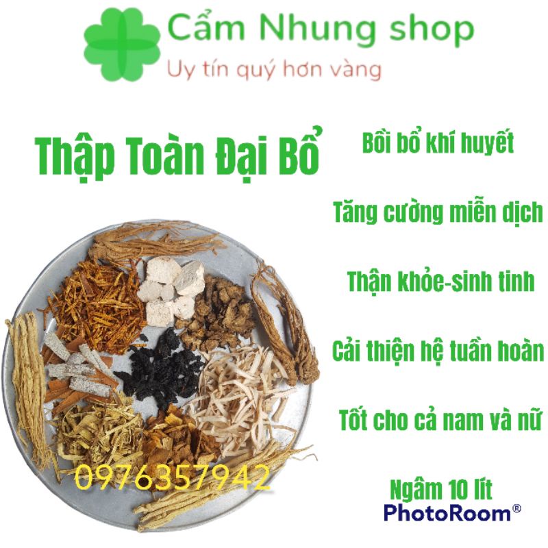 Thang ngâm rỊu thập toàn đại bổ chuẩn 10 vị nặng 1kg ngâm 10 lit rịu