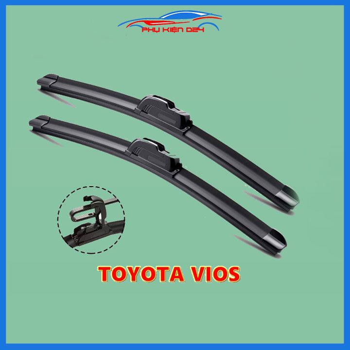 Bộ 2 Gạt Mưa Ô Tô Bosch Silicon Mềm Cho Xe Vios 2014-2015-2016-2017-2018