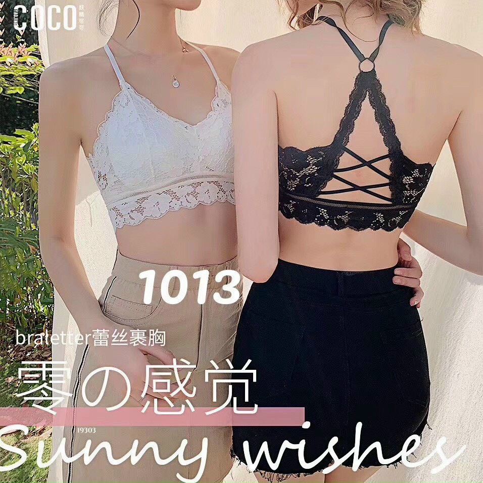 Áo Lót Nữ Yếm Đan Dây Nơ Chất Xốp - Áo Bra Nữ 2 dây tập gym chữ U hở lưng 2 dây không gọng nâng ngực gợi cảm co giãn