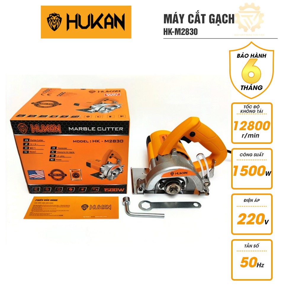 [Mã LIFEUPALL50K giảm 10% đơn 200K] Máy cắt gạch HUKAN HK-M2830 công suất lớn 1500W