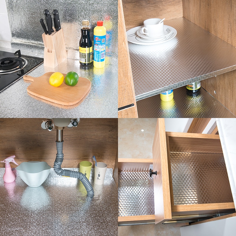 Giấy Dán Tường Nhà Bếp Chống Thấm Dầu Mỡ Nhiều Kích Cỡ