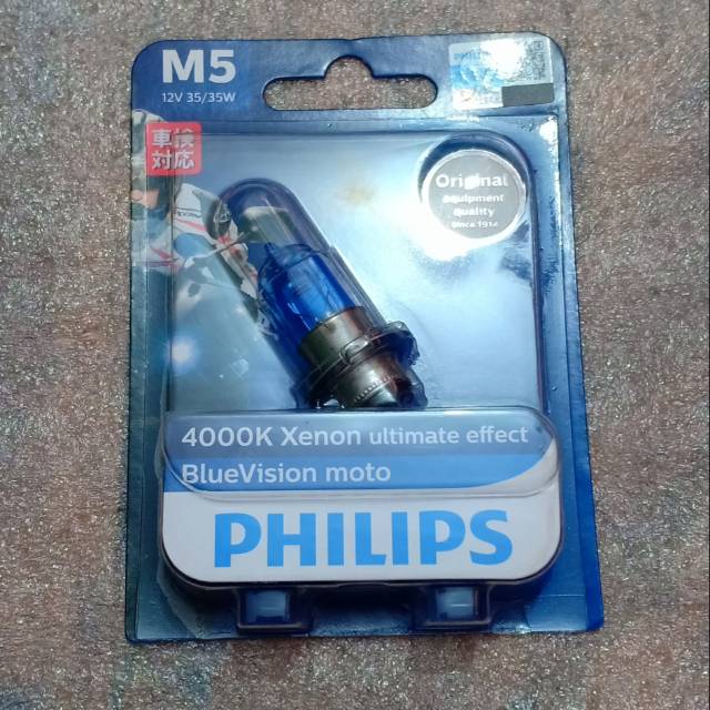 Bóng Đèn Pha Philips Bluevison Moto M5 12v 35 / 35w 1 Chất Lượng Cao