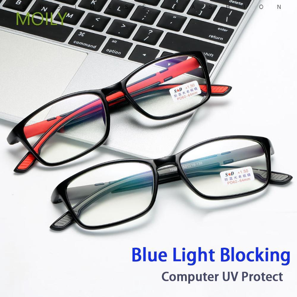 MOILY Readers Glasses Unisex Computer UV Protect Ultra Light Antifatigue Reading Glasses