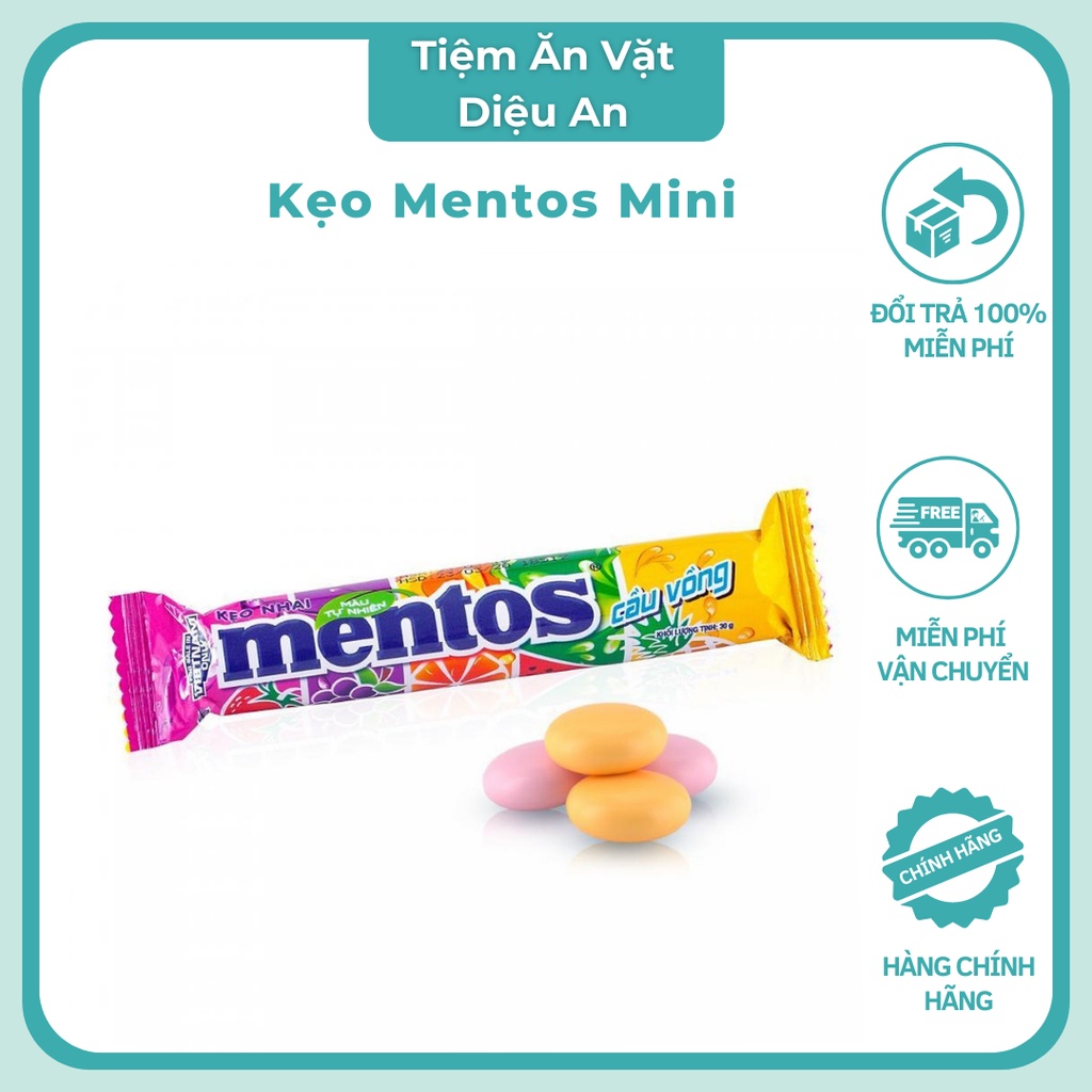 Thỏi Kẹo Nhai Mentos Cầu Vồng 5 Viên ❤️ FREESHIP ❤️ Kẹo Mentos Cầu Vồng Hương Trái Cây - Thỏi 10g