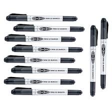 Bút lông dầu thiên long 2 đầu nét nhỏ không xóa được pm - 04 màu đỏ/xanh/đen -  đồ dùng văn phòng - HOKAMI STORE