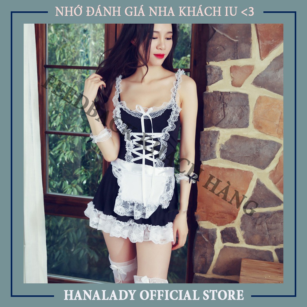 Váy Ngủ Nữ Phong Cách Nàng Hầu Cotton Mềm Mịn Phối Ren Quyến Rũ HanaLadyStore C03 | BigBuy360 - bigbuy360.vn